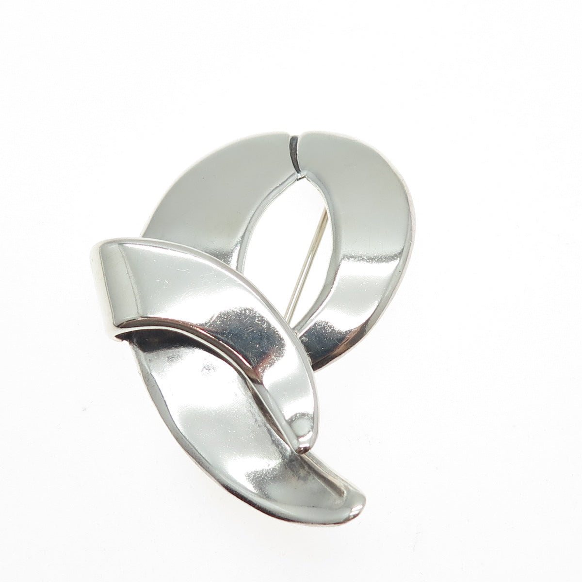925 Sterling Silver Vintage Mexico Modernist Pin Brooch