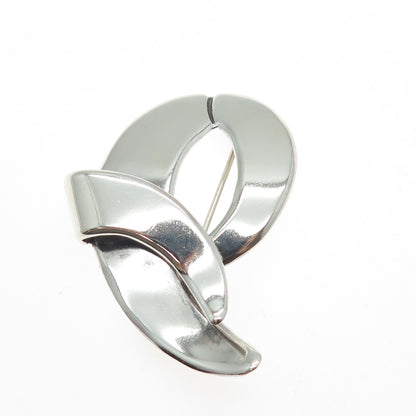 925 Sterling Silver Vintage Mexico Modernist Pin Brooch