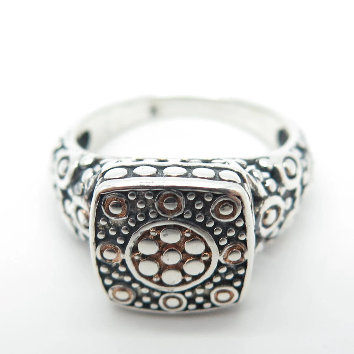 925 Sterling Silver Vintage Ethnic Ring Size 7