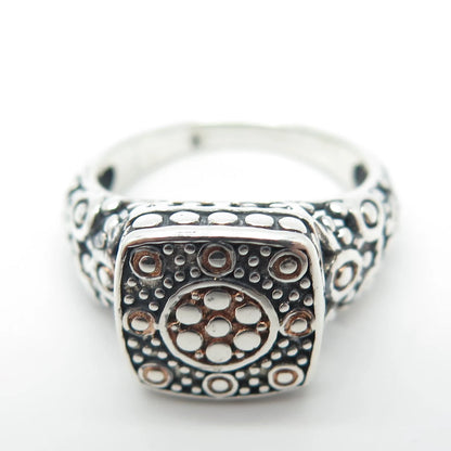 925 Sterling Silver Vintage Ethnic Ring Size 7