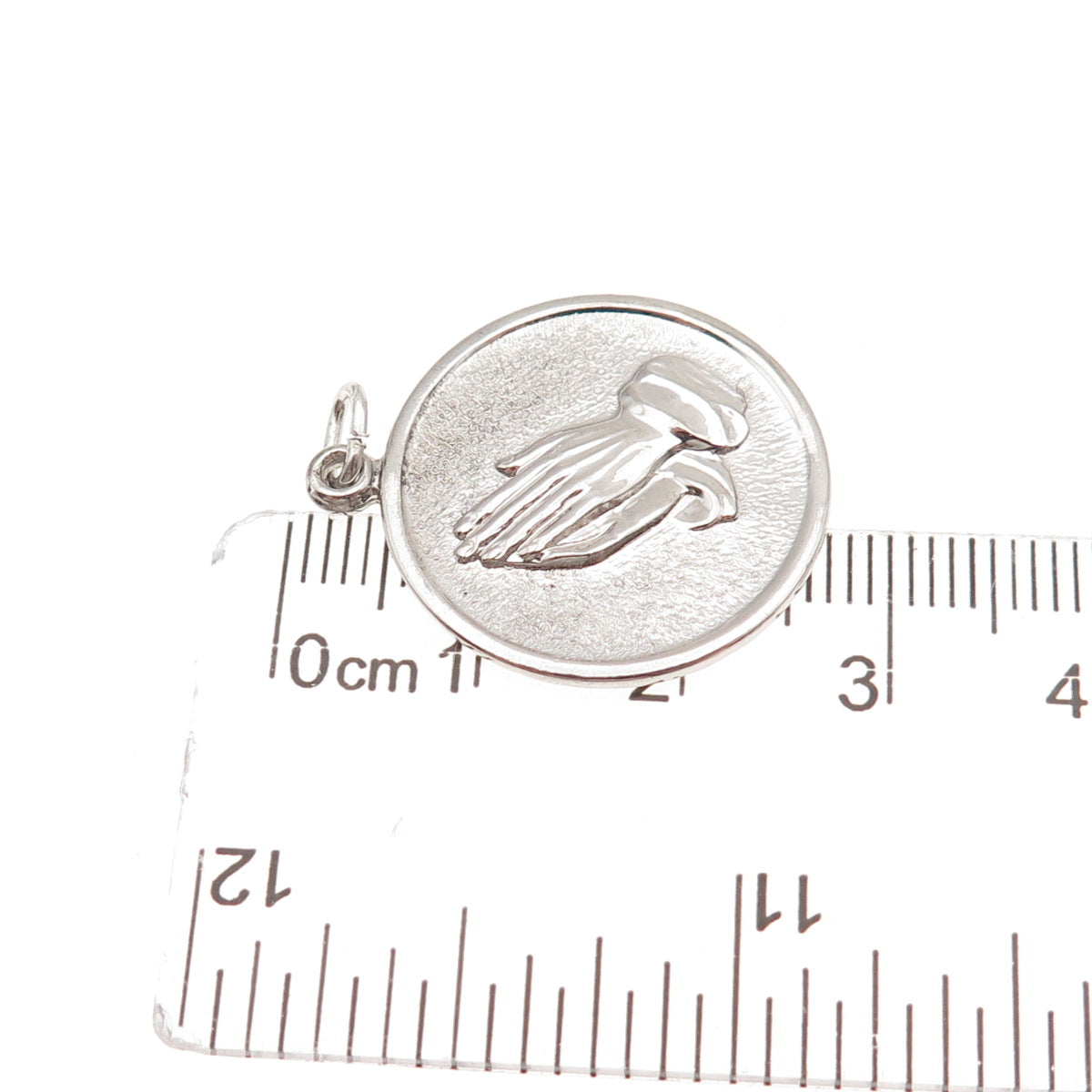925 Sterling Silver Vintage Prayer Hands Charm Pendant