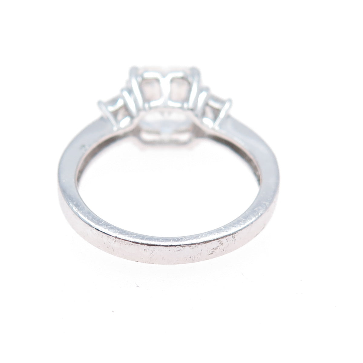 925 Sterling Silver Multi-Cut C Z Engagement Ring Size 7