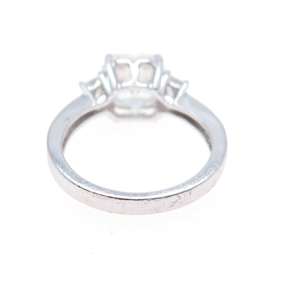 925 Sterling Silver Multi-Cut C Z Engagement Ring Size 7