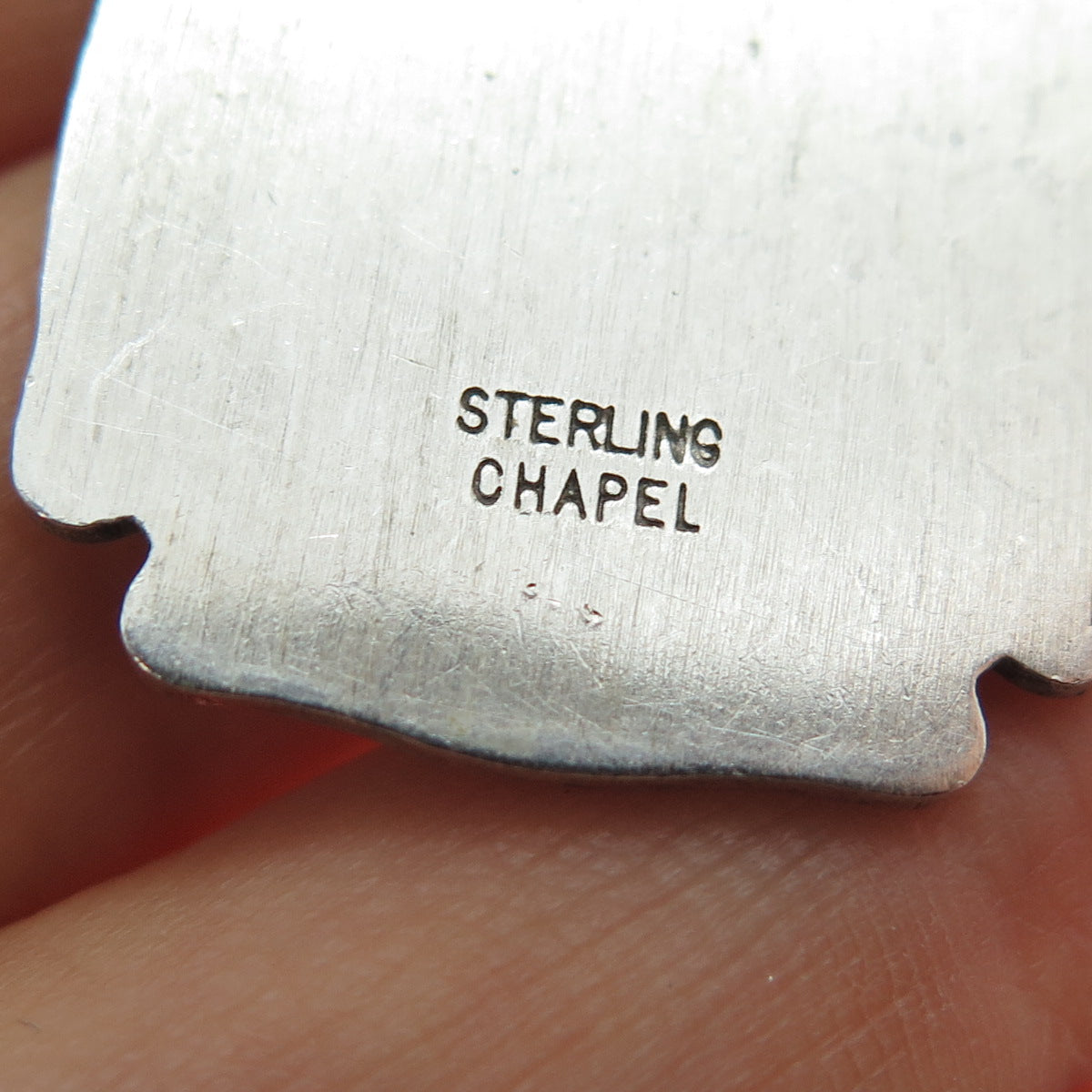 CHAPEL 925 Sterling Silver Vintage St. Florian Cross Oxidized Charm Pendant
