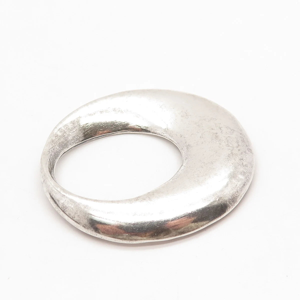 925 Sterling Silver Vintage Jezlaine Open Circle Pin Brooch