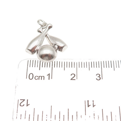 925 Sterling Silver Vintage Bowling Ball & Pins Mini Charm Pendant