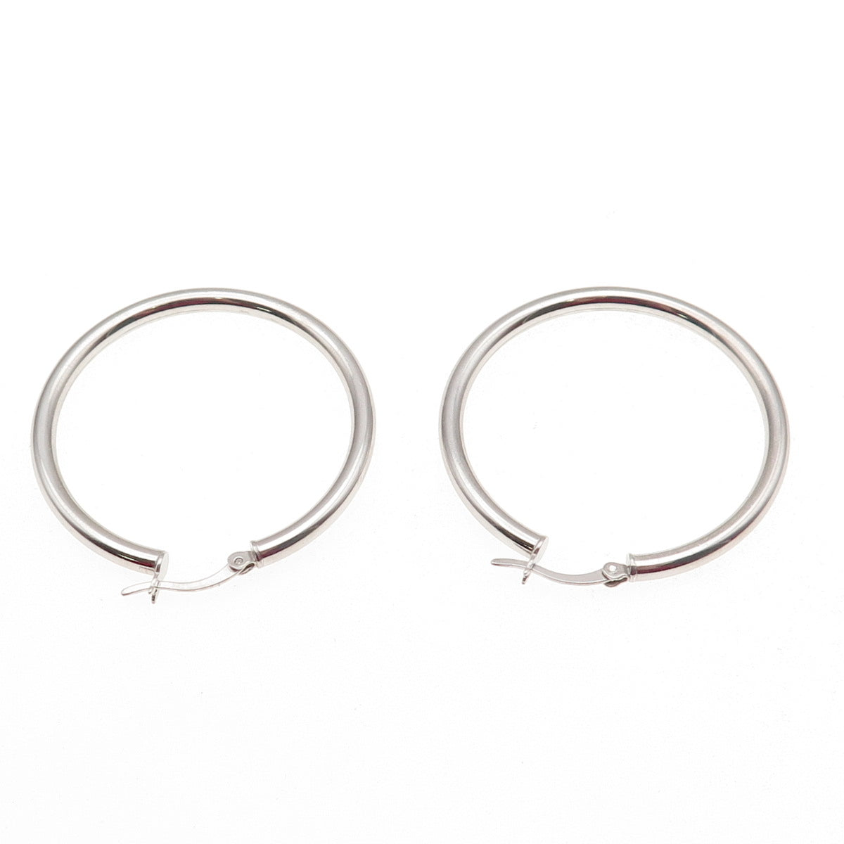 925 Sterling Silver Tube Hoop Earrings