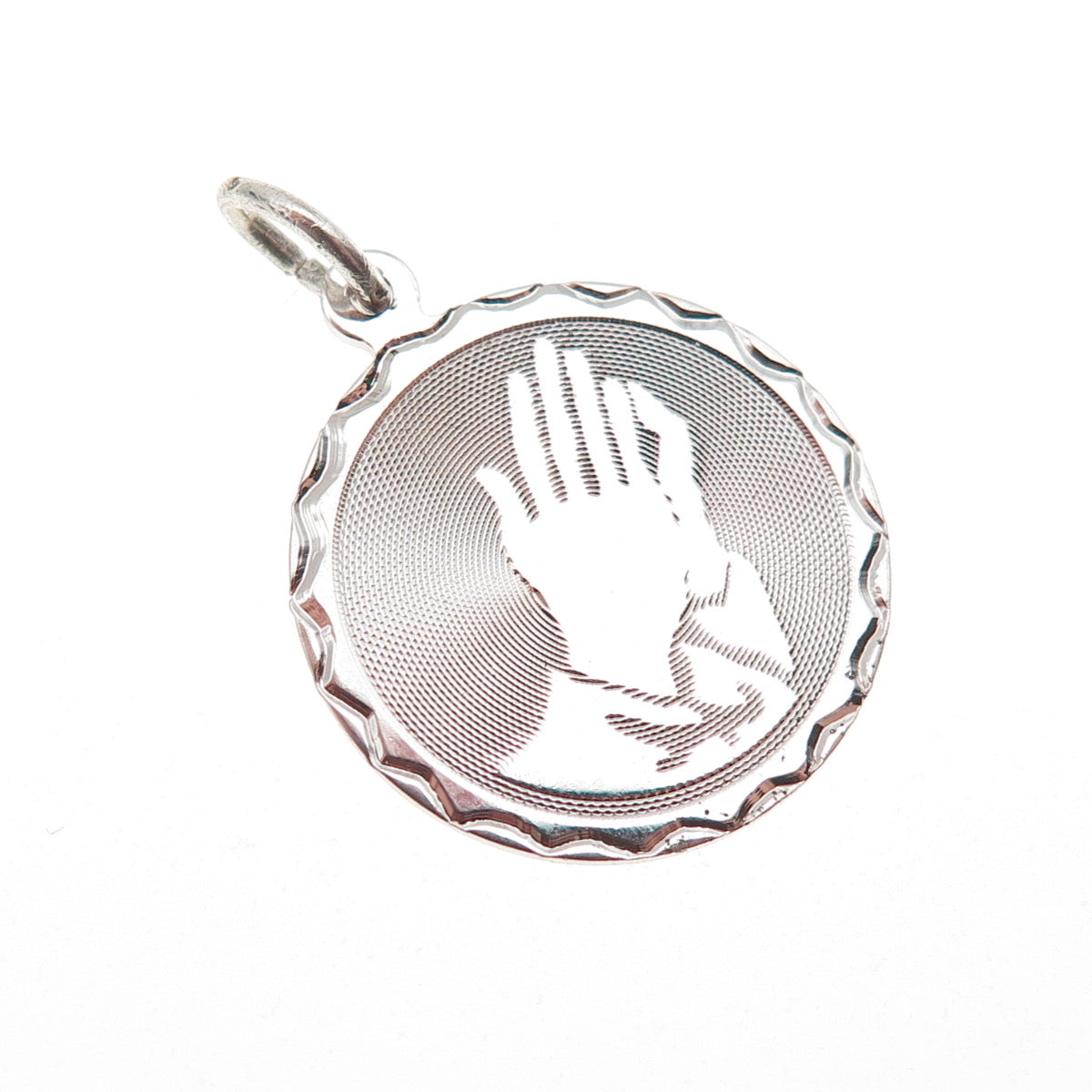 Spencer Co. 925 Sterling Silver Vintage Prayer Hands Charm Pendant