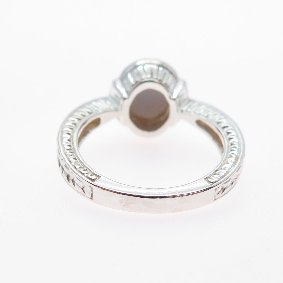MICHELLE ALBALA 925 Sterling Silver Vintage Real Lavender Agate Ring Size 6