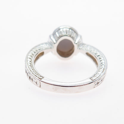 MICHELLE ALBALA 925 Sterling Silver Vintage Real Lavender Agate Ring Size 6