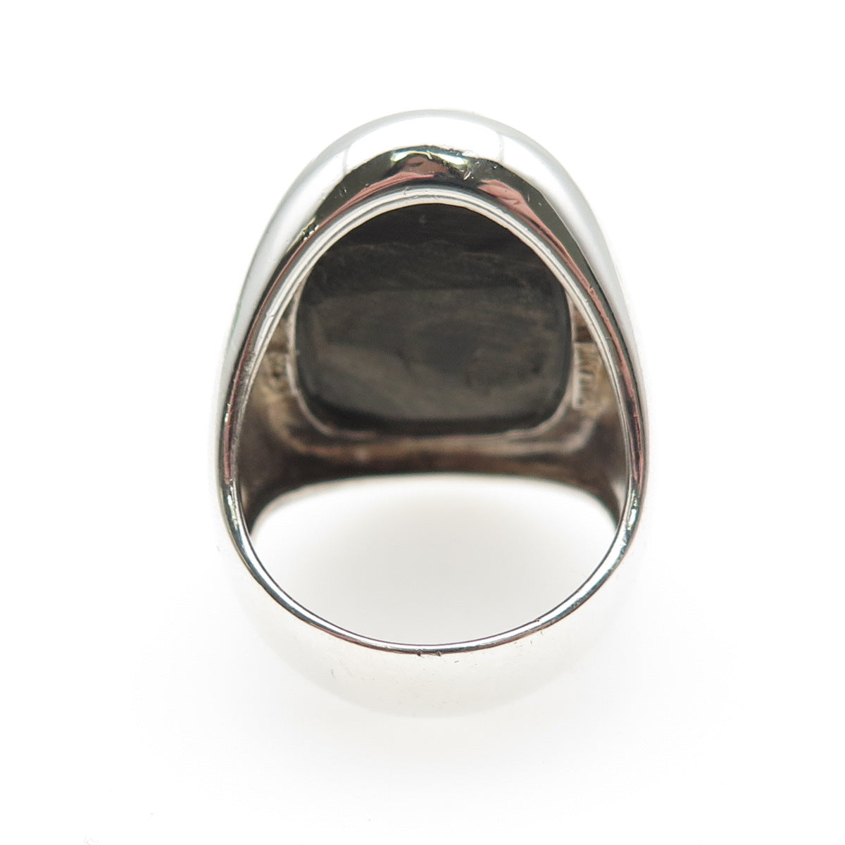 CHAPAL ZENRAY Sterling Silver Vintage Real Abalone Shell Modernist Ring Size 8