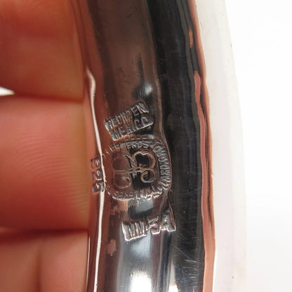 925 Sterling Silver Vintage Mexico Los Ballesteros Concave Bangle Bracelet 8.25"