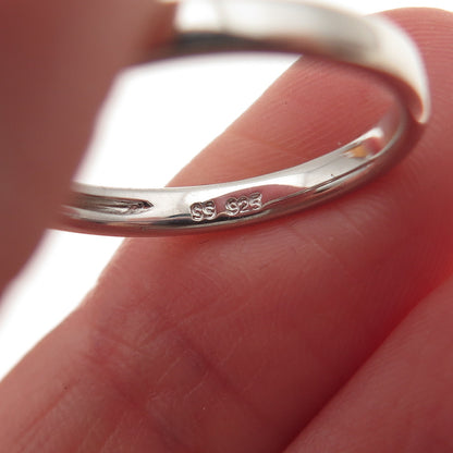 925 Sterling Silver Round-Cut C Z Engagement Ring Size 7