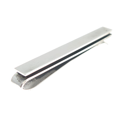 HAROLD FITHIAN 925 Sterling Silver Vintage Modernist Bar Tie Clip