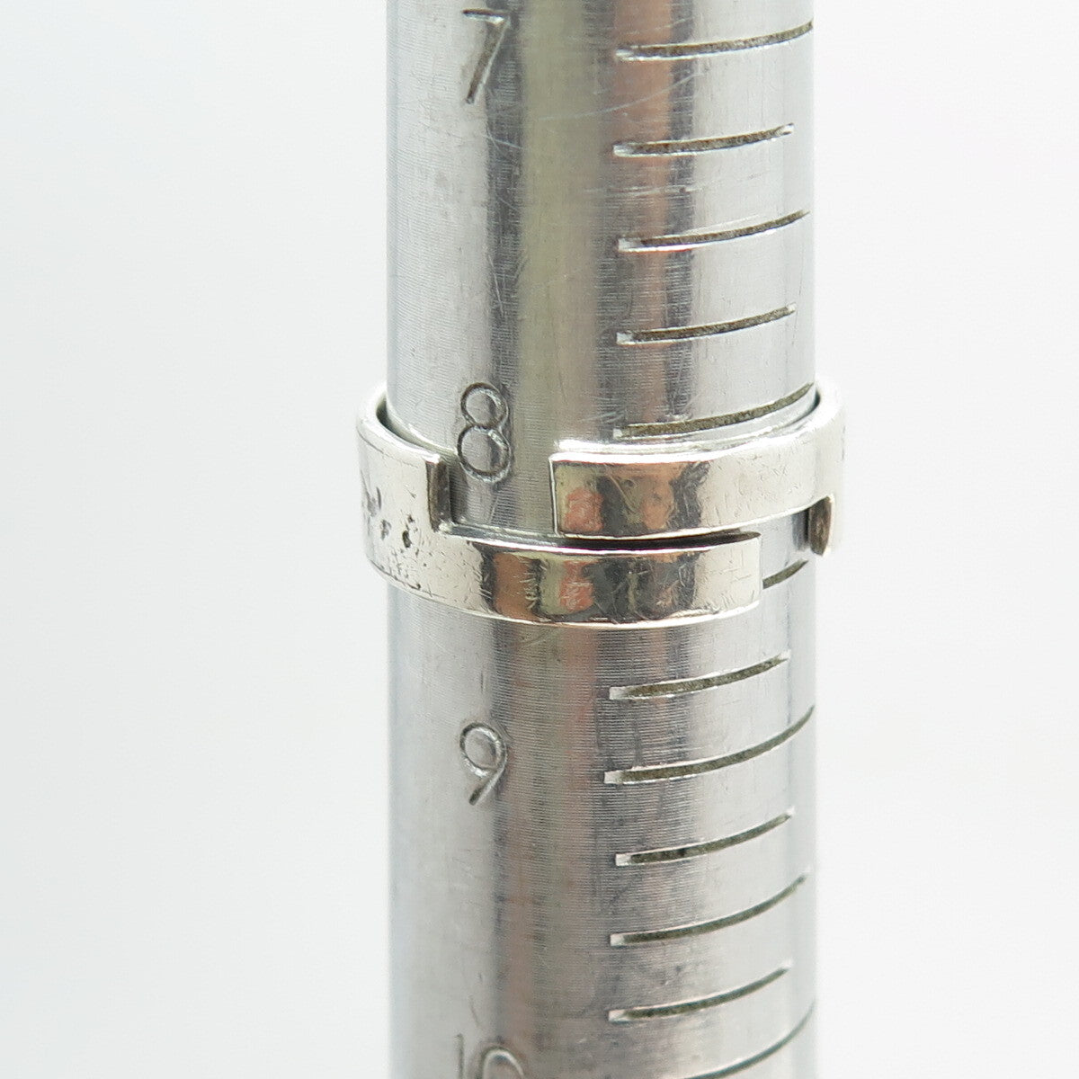 BOLECO 925 Sterling Silver Vintage Engraved Adjustable Band Ring Size 8.5