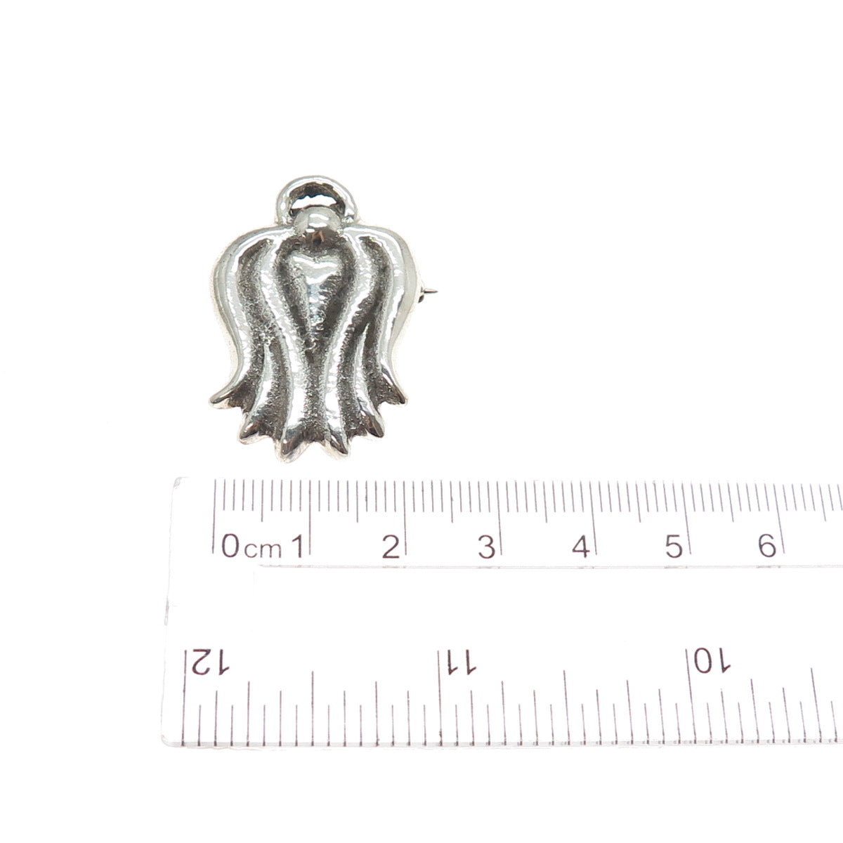 ALVIN THOMPSON Old Pawn 925 Sterling Silver Vintage Angel Pin Brooch / Pendant