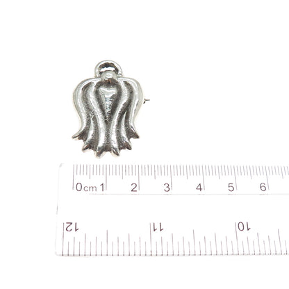 ALVIN THOMPSON Old Pawn 925 Sterling Silver Vintage Angel Pin Brooch / Pendant