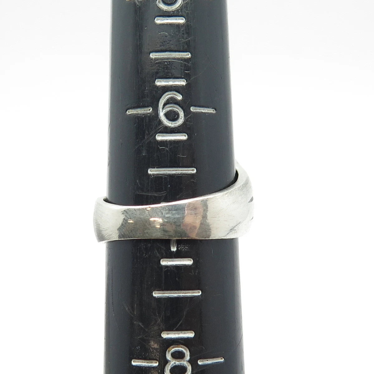 925 Sterling Silver Vintage Ribbed Ring Size 7