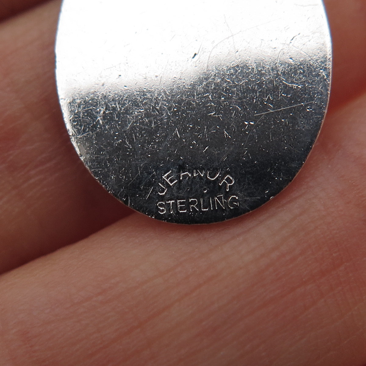 JEANOR Sterling Silver Vintage Merry Christmas Praying Hands Mini Charm Pendant
