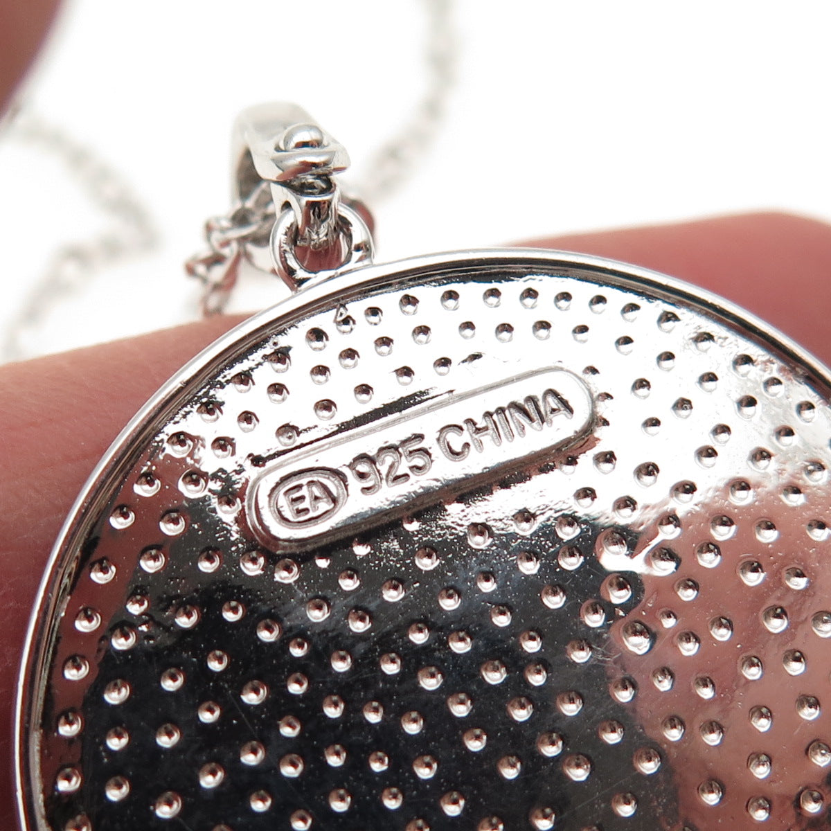 925 Sterling Silver Italy Real Blue Diamond Butterfly Cable Chain Necklace 18"