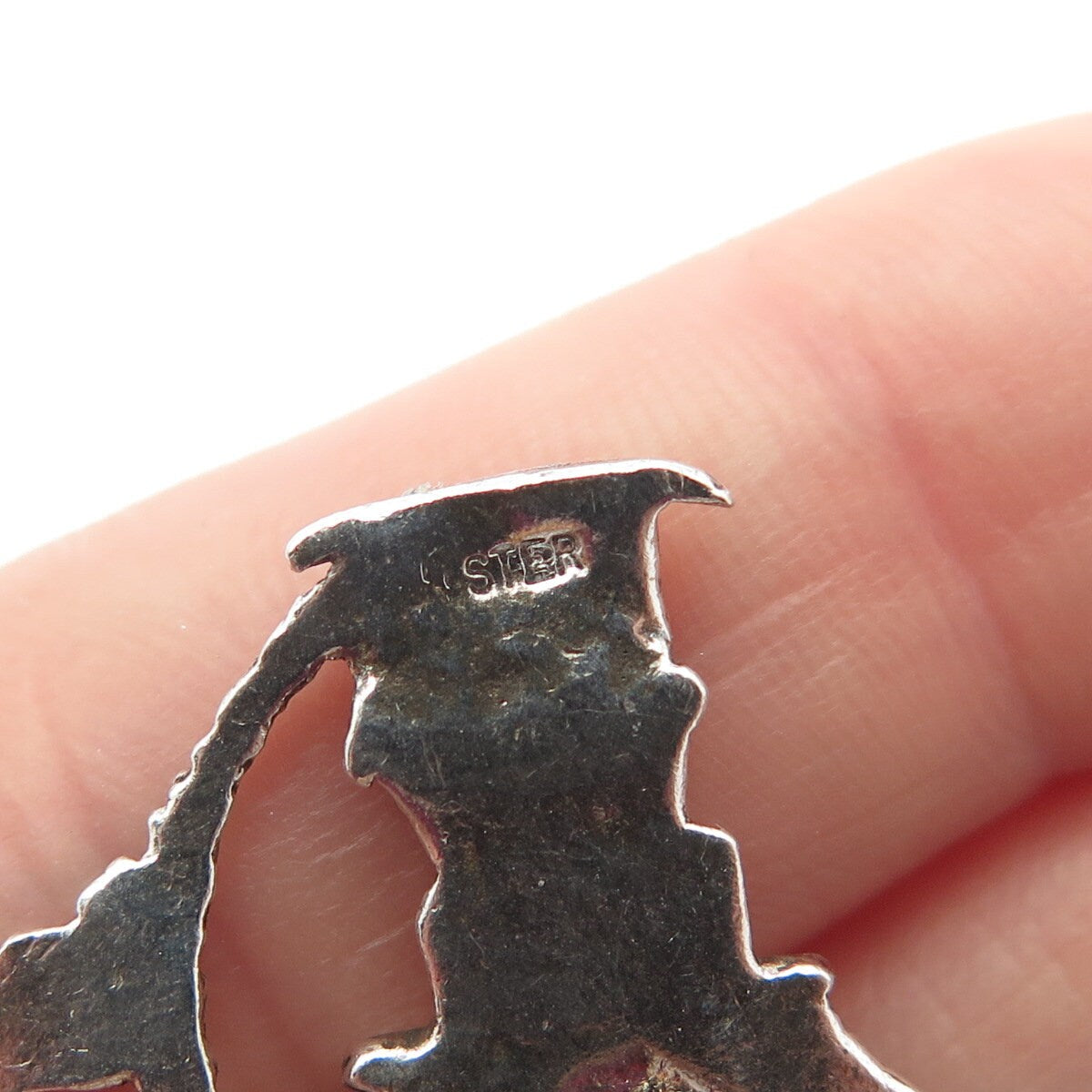 925 Sterling Silver Antique Parachute Pin Brooch