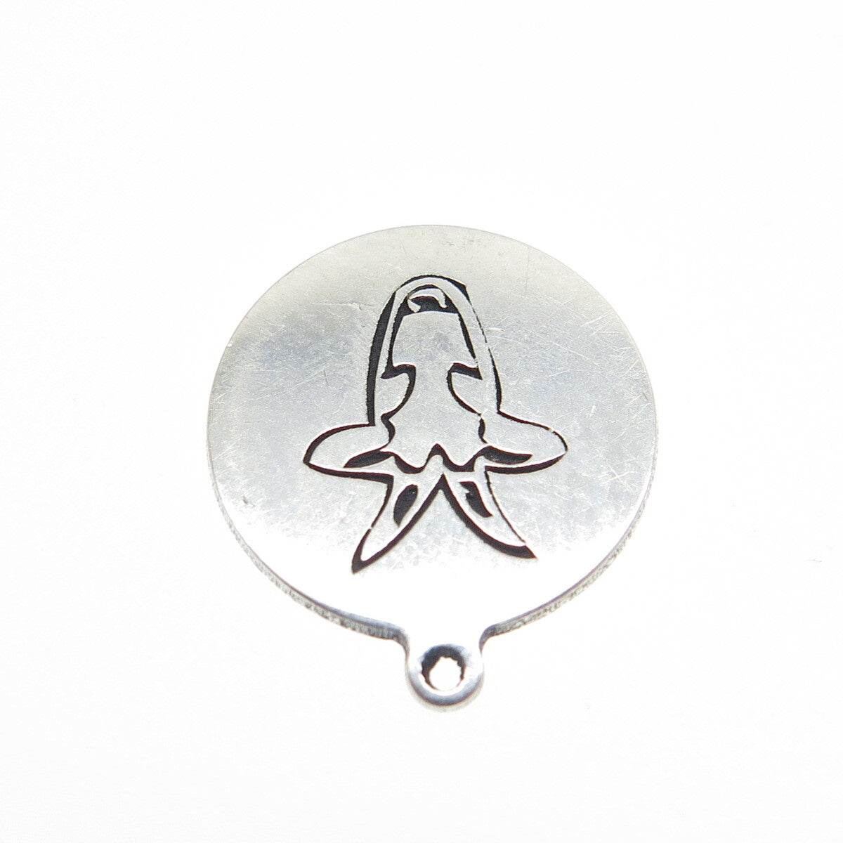 TWO IN TOWN 925 Sterling Silver USA Goat Round Charm Pendant
