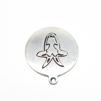 TWO IN TOWN 925 Sterling Silver USA Goat Round Charm Pendant