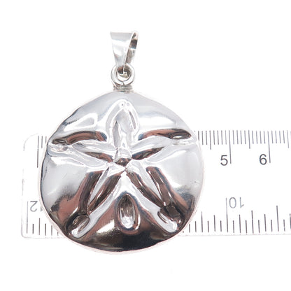 925 Sterling Silver Vintage Mexico Sand Dollar Puffy Charm Pendant