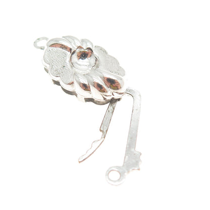 835 Silver Antique Art Deco Floral Bracelet / Necklace Lock Clasp