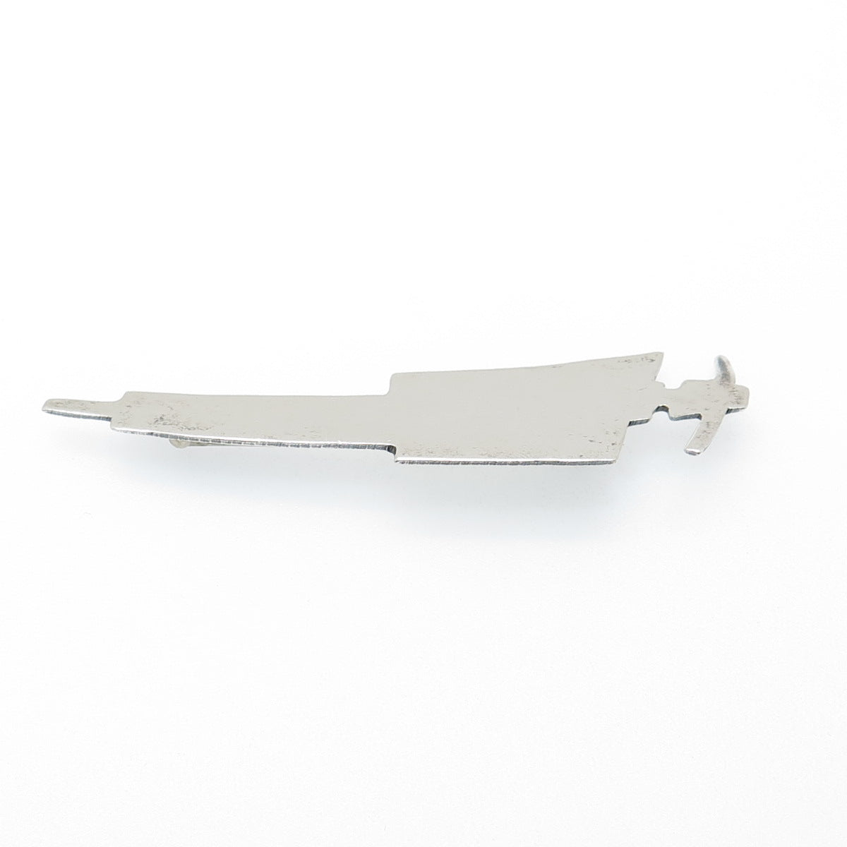 925 Sterling Silver Vintage Mexico Modernist Elegant Woman Pin Brooch