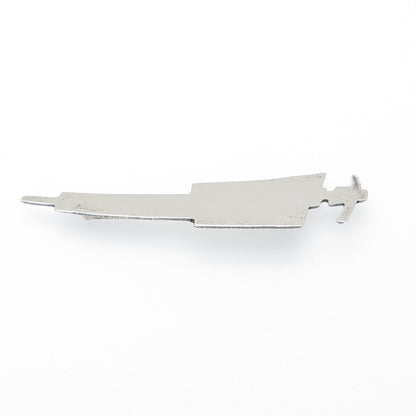 925 Sterling Silver Vintage Mexico Modernist Elegant Woman Pin Brooch