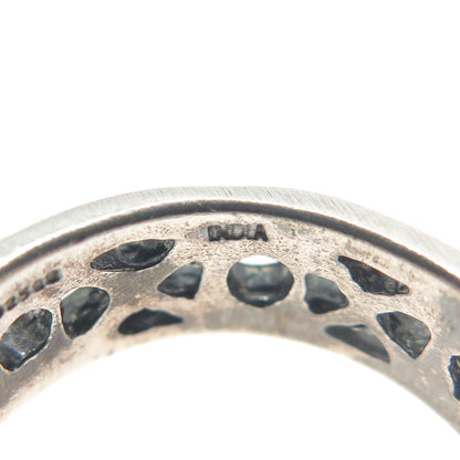 925 Sterling Silver Vintage Infinity Link Band Ring Size 9.5