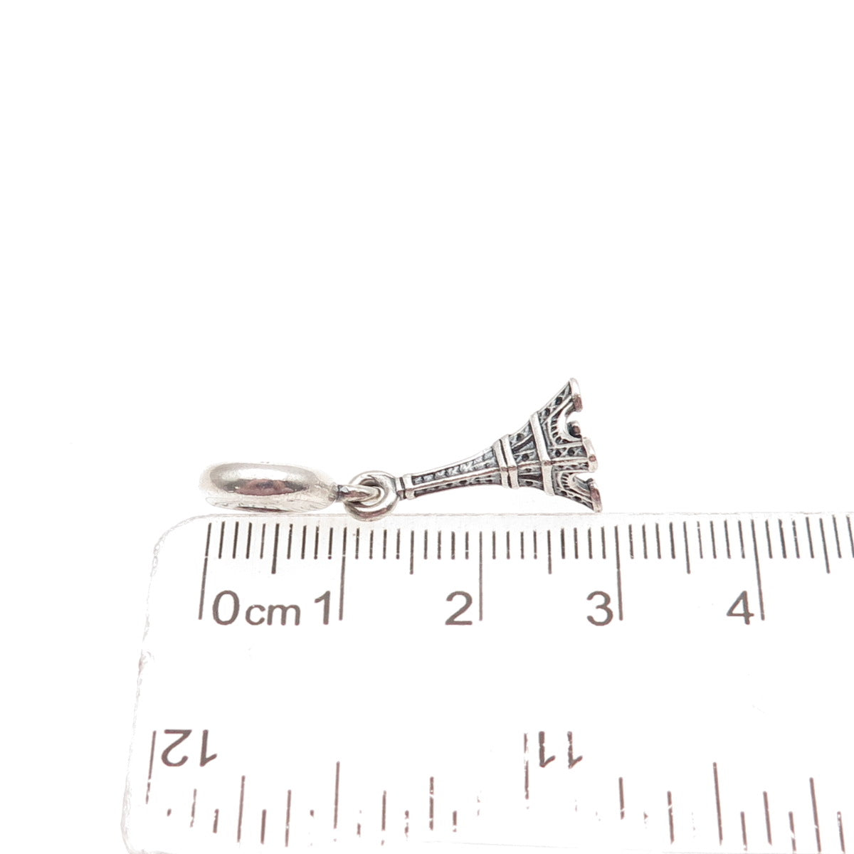 PANDORA Moments 925 Sterling Silver Eiffel Tower Paris Slide Dangle Charm