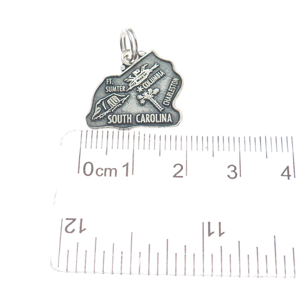 MAISELS INDIAN TRADING Sterling Silver Vintage South Carolina Mini Charm Pendant