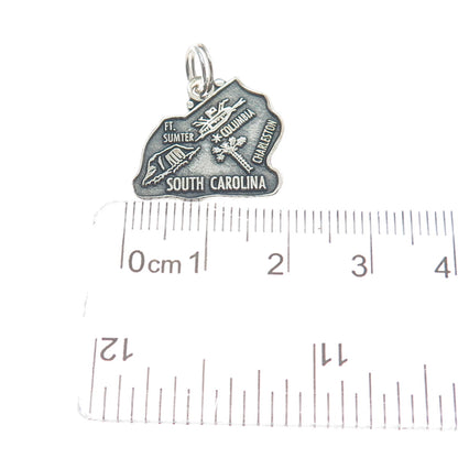 MAISELS INDIAN TRADING Sterling Silver Vintage South Carolina Mini Charm Pendant