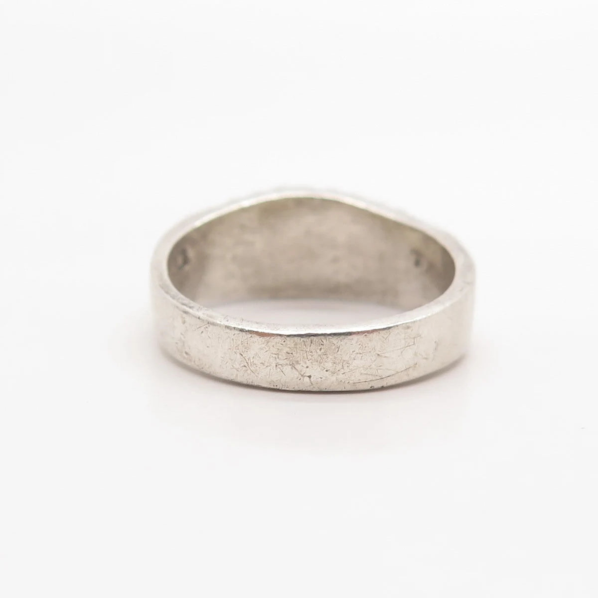 925 Sterling Silver Vintage Mexico Ribbed Ring Size 7.5