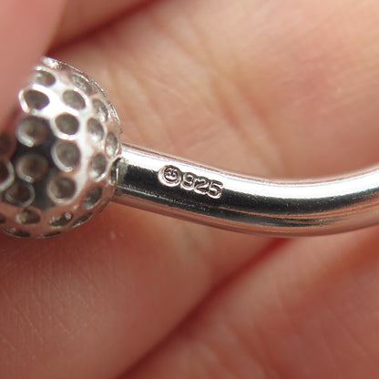 925 Sterling Silver Vintage Gold Club Screw-Off Key Ring Holder
