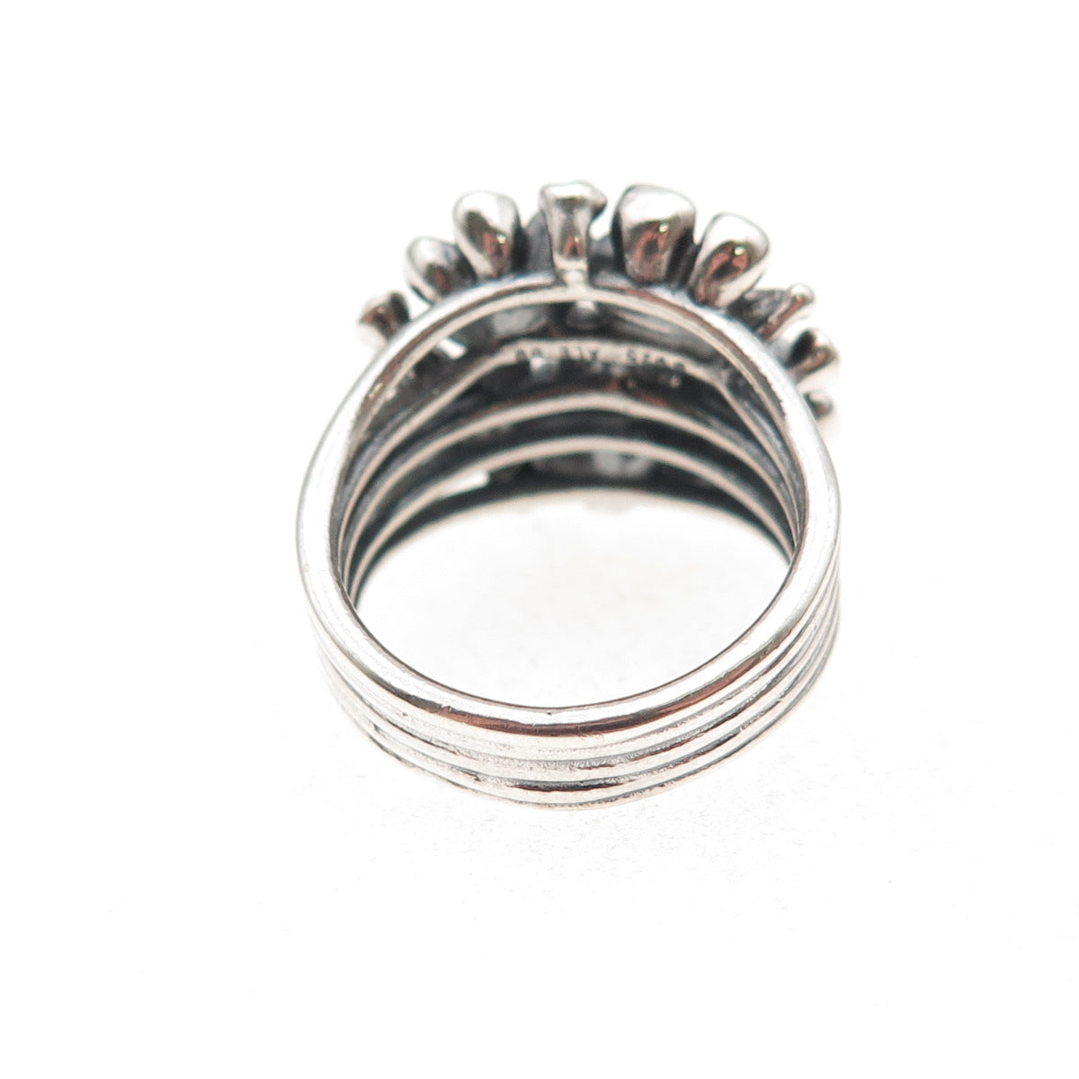 Pandora Sterling Silver Enamel Real Pearl Cherry Blossom Bouquet Ring Size 5.5