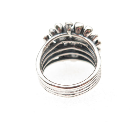 Pandora Sterling Silver Enamel Real Pearl Cherry Blossom Bouquet Ring Size 5.5