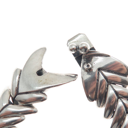 925 Sterling Silver Vintage Mexico Arrow Link Oxidized Bracelet 7"