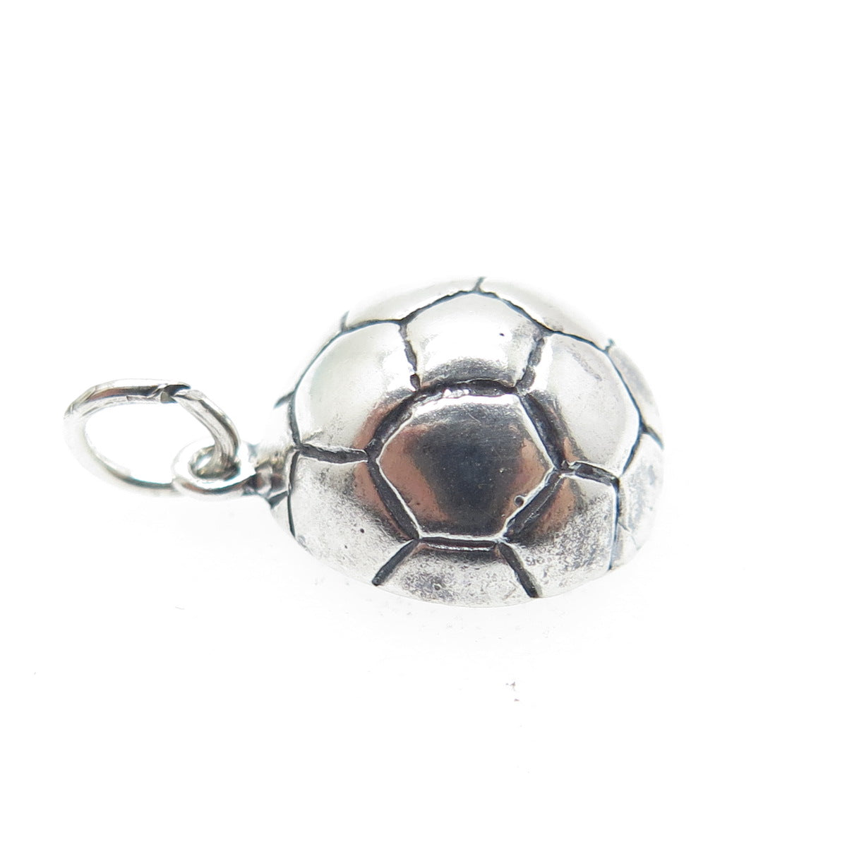 SHUBE 925 Sterling Silver Vintage Football Ball Charm Pendant