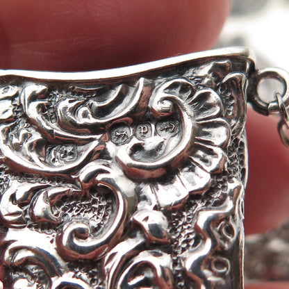 David & Lionel Spiers 925 Sterling Silver Antique 1889 Birmingham Chatelaine Fob