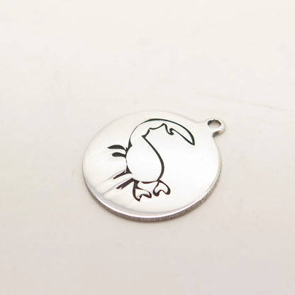 925 Sterling Silver USA Two In Town Scorpio Zodiac Sign Charm Pendant