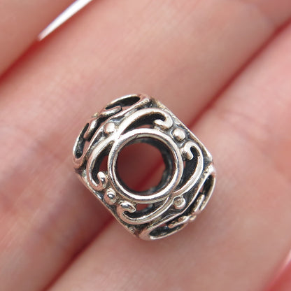 CHAMILIA 925 Sterling Silver Letter Y Initial Ornate Bead Charm