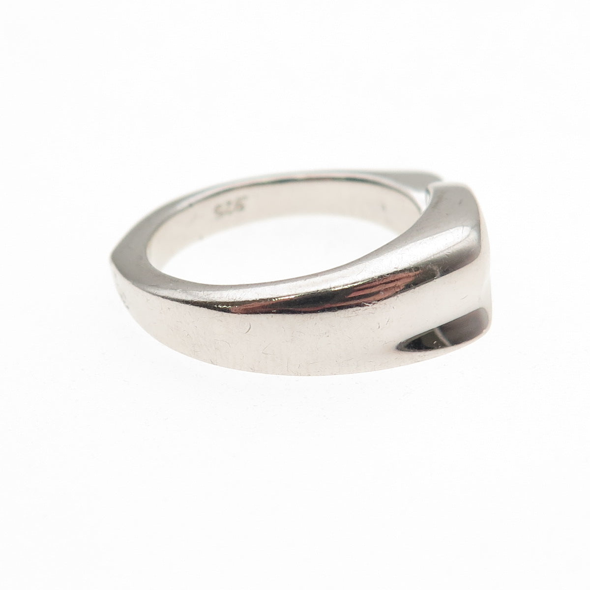 Guess 925 Sterling Silver Half Heart Ring Size 7