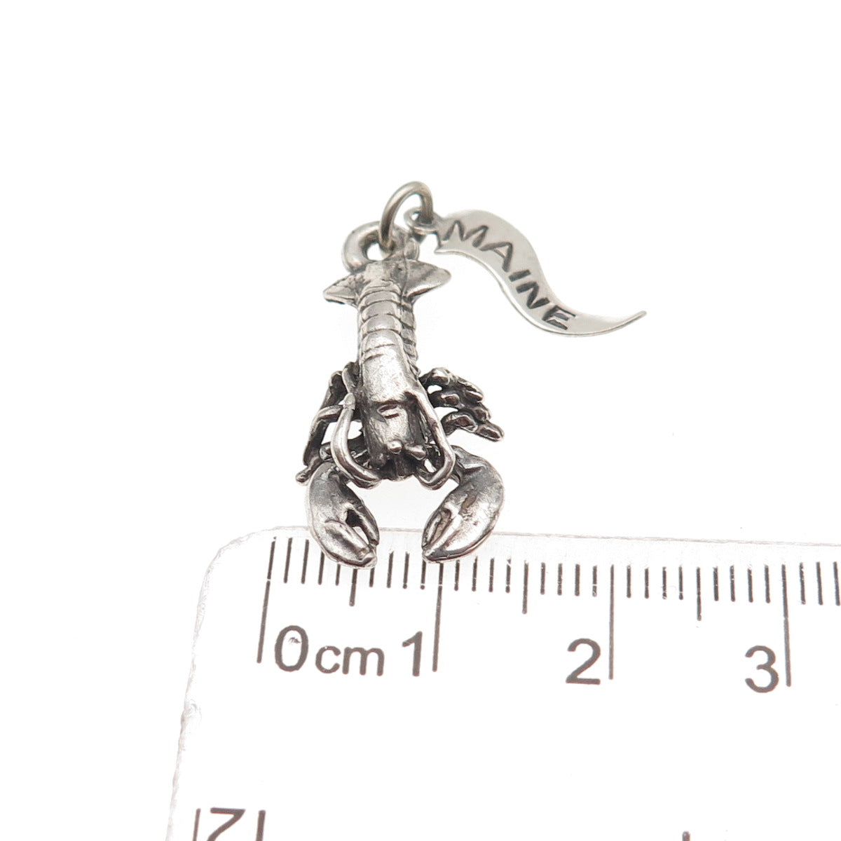 Pacific Jewelry 925 Sterling Silver Vintage Lobster Maine State Charm Pendant