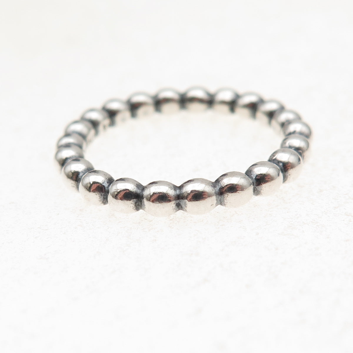 Pandora 925 Sterling Silver Bubble All Around Stackable Band Ring Size 7