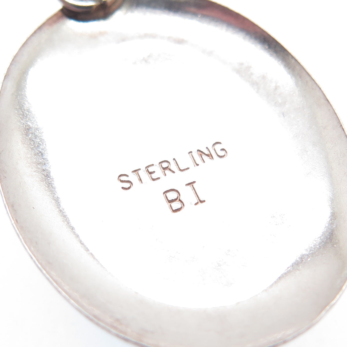 Old Pawn 925 Sterling Silver Vintage BI Southwestern Black Onyx Tribal Pendant