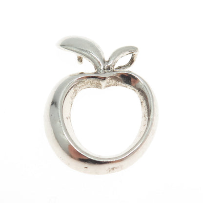 CHAPAL ZENRAY 925 Sterling Silver Vintage Apple Charm Pendant