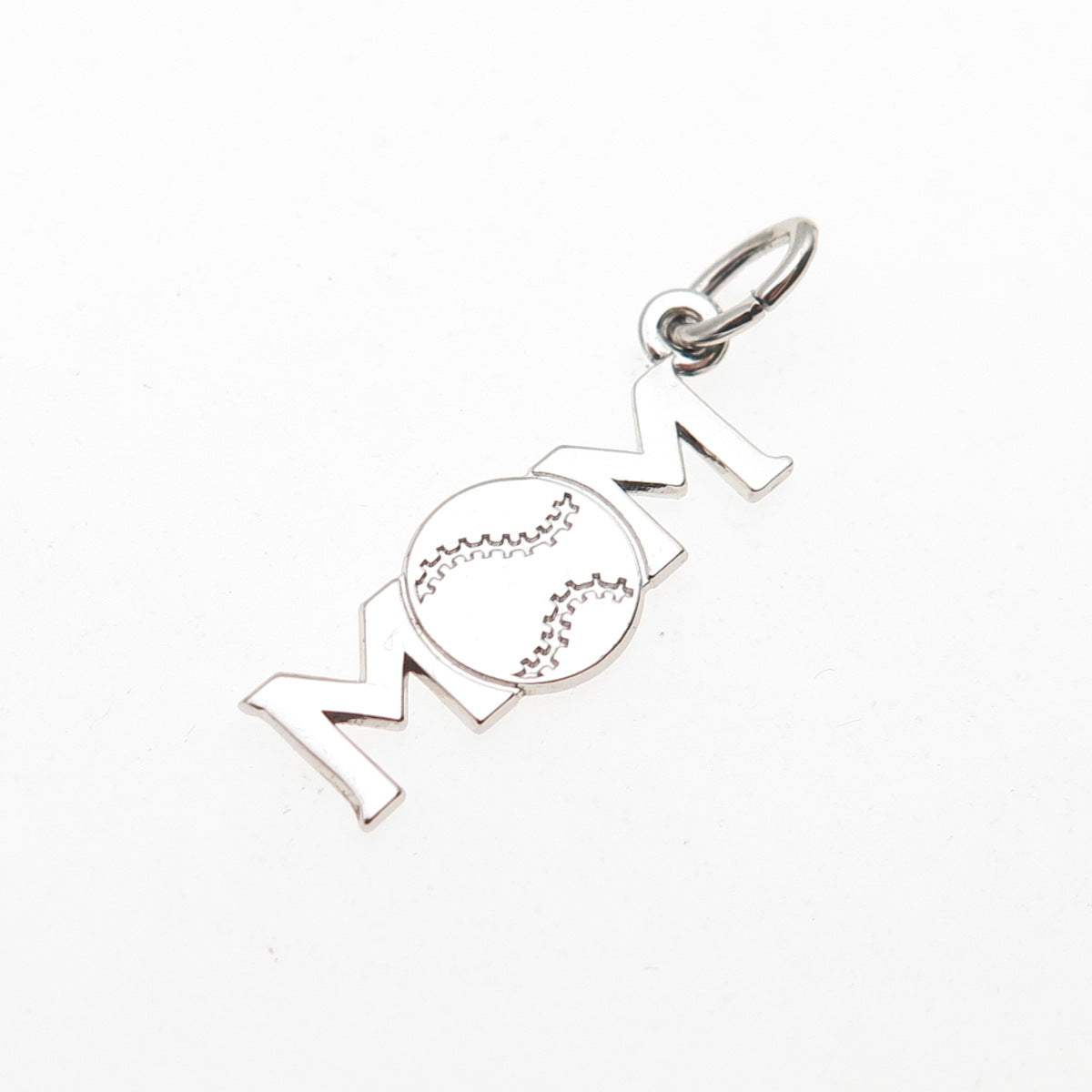 Rembrandt RQC 925 Sterling Silver Vintage Baseball Mom Mini Charm Pendant